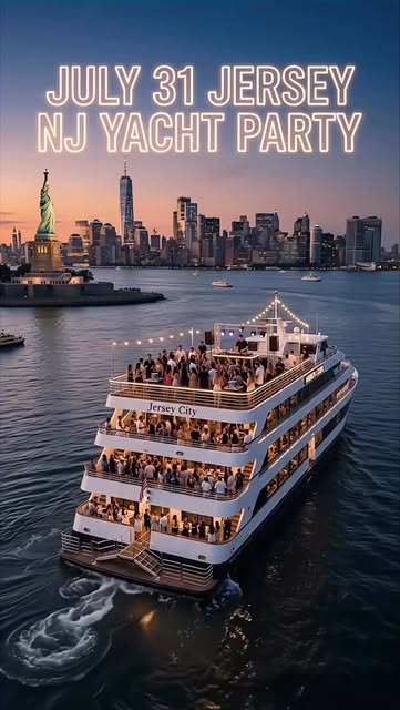 July 31 NJ yacht party promotional image with NYC skyline