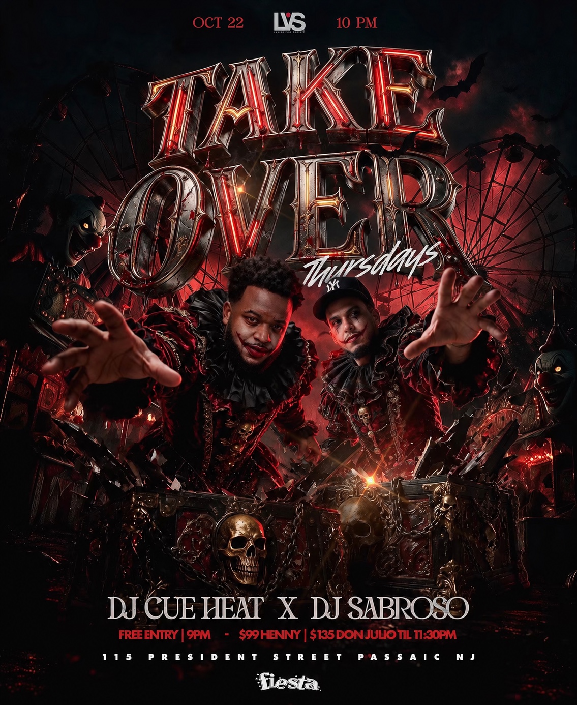 Take Over Thursdays flyer for October 22 at Fiesta